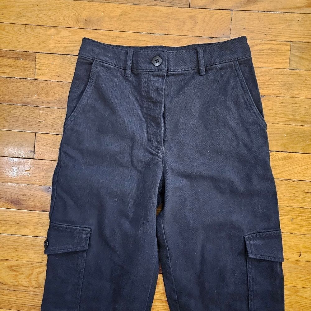 Aritzia Wilfred Free Black Modern Cargo Cotton Blend Utility Pant size 6 - Picture 6 of 12